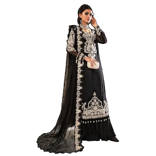 Pakistani Salwar Kameez Party Wear Suit Indian Wedding Dress Black Embroidery